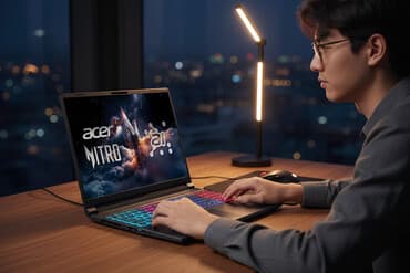 Ноутбук, Acer, 16 ГБ ОЗУ, AMD Ryzen 5, 16 ", Новый, Игровой, память NVMe SSD