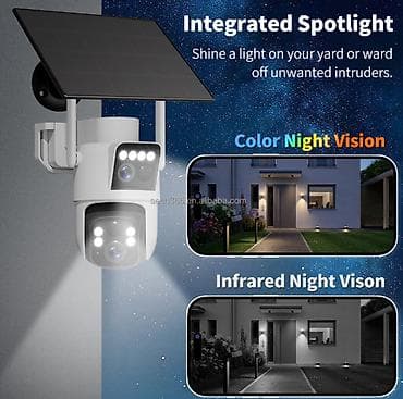 Видеокамеры: Камера 2 линзовая с солнеч-й панелью 4G "UBOX" (TZ5-WA2230EU) — 4