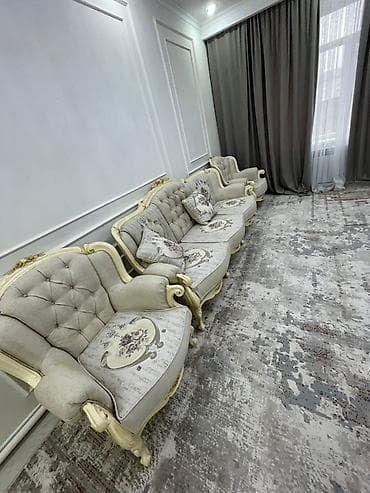 мебель для тв для гостиной: Комплект мягкой мебели, цвет - Бежевый — 3