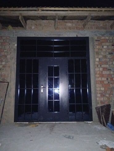 листы для ворота: Двери для домов и квартир, Металлическая, Двухстворчатая, Кыргызстанская, Со стеклом — 9