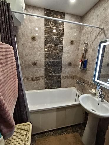 бишкек жилье: 3 комнаты, 64 м², 105 серия, 2 этаж, Дизайнерский ремонт — 5