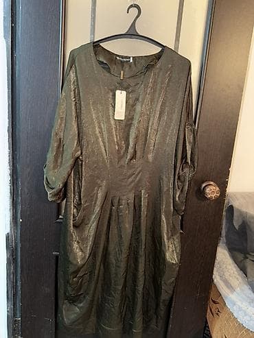 женские платия: Повседневное платье, Платье-рубашка, 2XL, 3XL, 4XL — 1