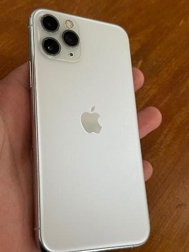 телефон айфон 14: IPhone 11 Pro, Б/у, 64 ГБ, Серебристый, Чехол, 100 % — 3