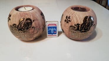 кант мис: Подсвечники стильные дизайнерские. Керамика. 2 шт. Цена за оба. В — 9