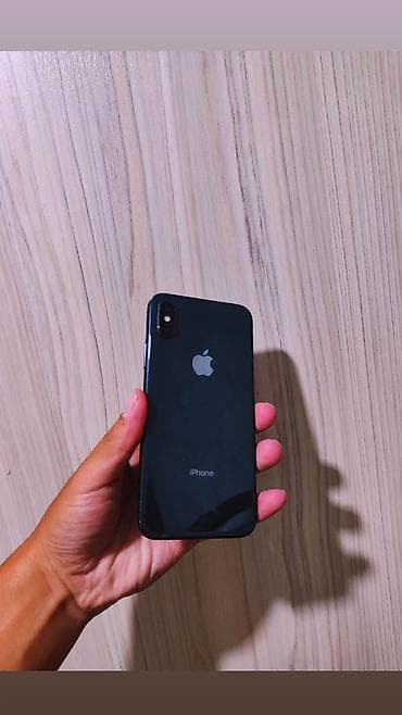 IPhone X, Б/у, 256 ГБ, Blue Titanium, Защитное стекло, Чехол, 100 %