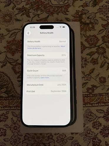 компьютеры бу: IPhone 15, Б/у, 128 ГБ, Черный, Коробка, 83 % — 3