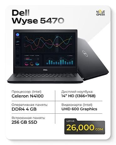 Ноутбуки Dell: Для учебы, Новый, Intel Celeron — 1