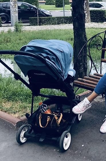 Детские ходунки: Коляска, цвет - Голубой — 2