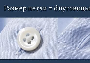 Услуга: пришивка пуговиц и изготовление прорезных петель на одежде -