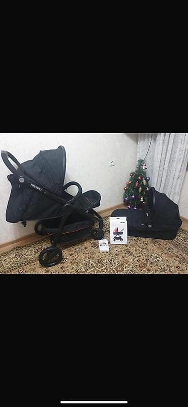 рекаро recaro: Коляска, цвет - Черный, Б/у — 1