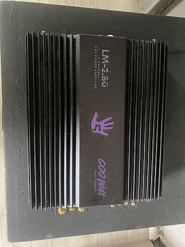 Автоунаа электроникасы: Автозвук: сабвуфер Kenwood в корпусе + 2‑канальный усилитель Coolman — 4