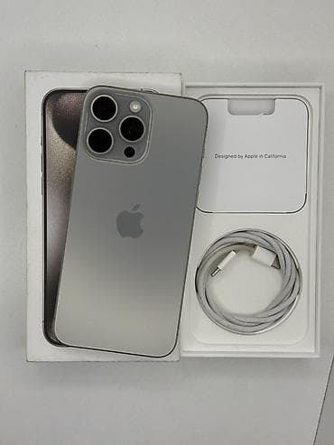 свет аренда: IPhone 15 Pro Max, Б/у, 512 ГБ, Natural Titanium, Коробка, Защитное стекло, Кабель, 88 % — 1