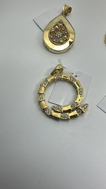 lining 38: Кулон, Проба 585, Фианит, Узоры и орнаменты — 4