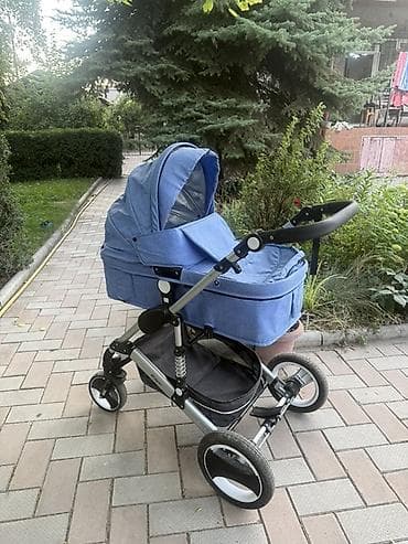 rant flex: Детская коляска-люлька универсальная, цвет голубой меланж — 1