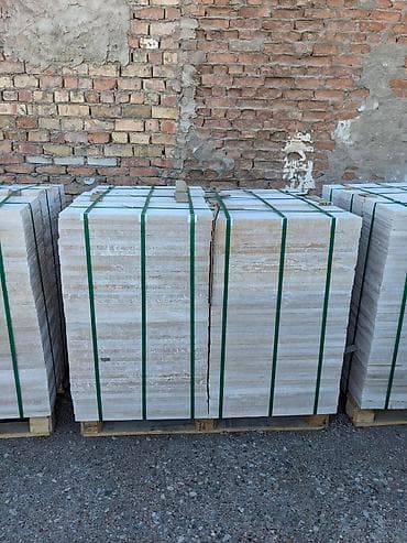 офисные столы и кресла бу: Лаймстоун, сары Таш, травертин 600х300х20, в наличии 500м² — 6