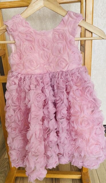 платье на утренник: Комплект, цвет - Розовый, Б/у — 1