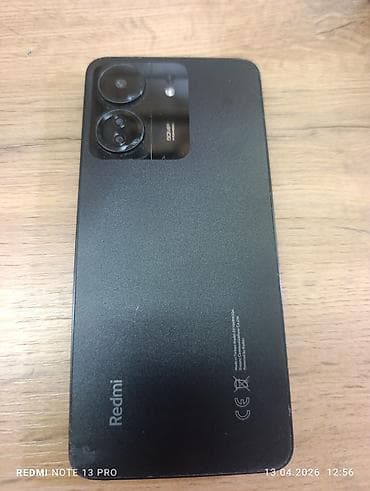 ayfon 14 pro: Redmi, Redmi 13C, Б/у, 256 ГБ, цвет - Черный, 2 SIM — 1