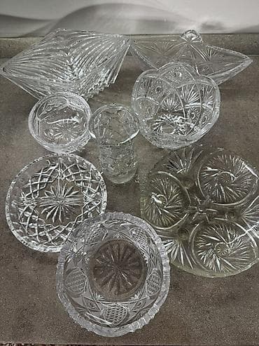 алмазная: Набор стеклянной/хрустальной посуды с гранёным узором. Состав: - 2 — 1