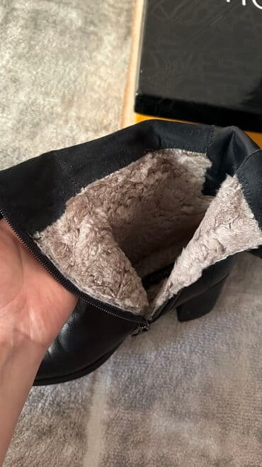 обувь для охоты: Сапоги ( евро-зима) 38 размер, 5 см каблук. Кожаные, натуральный мех — 2
