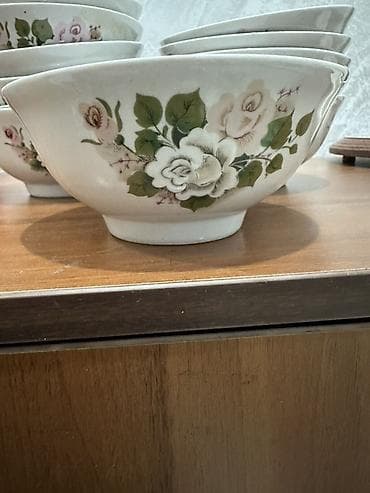 dish sets: 42 предмета, Наборы керамических, покрытых глазурью пиал, кесе малые — 9