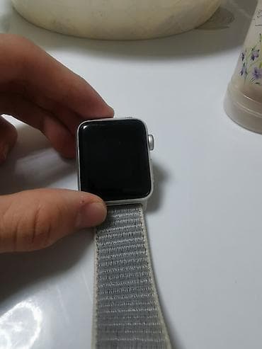 garmin commander: Apple Watch Series 3, 38 мм, алюминий (серебристый) с серым нейлоновым — 1