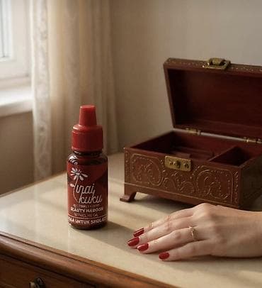 удаление веснушек: Inai Kuku Beauty Maroon — жидкая хна для ногтей с оливковым маслом — 3