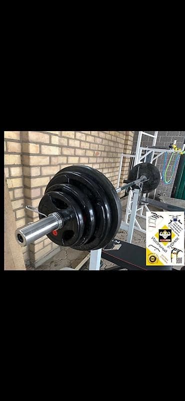 Штанга с весом 70кг х 250 =17500 Гриф олимпийский 7500с Бесплатная — 1