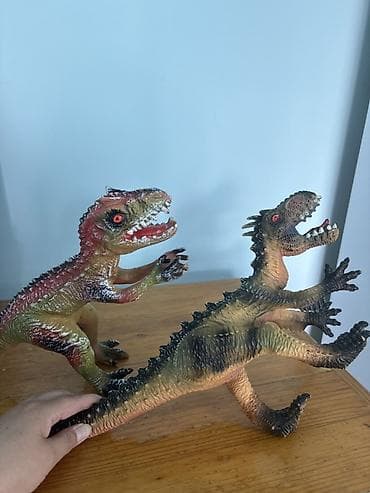 Игровые фигурки динозавров (набор из 2 шт.) - Реалистичные большие