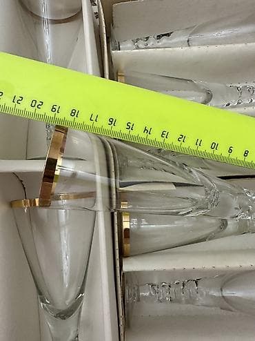 metta samurai: Винтаж! Новые фужеры с золотой каемкой с витыми красивыми ножками — 6