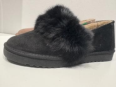 Угги: РАСПРОДАЖА!!! Женские зимние полуботинки-слипоны с пушистым помпоном — 2