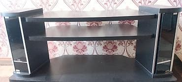 покерный стол купить: Тумба и подставка для телевизора, Напольная, ЛДСП, цвет - Черный — 2