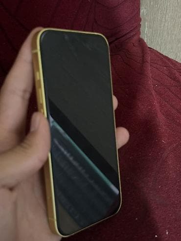 Техника и электроника: IPhone 14, Б/у, 128 ГБ, Желтый, Чехол, 75 % — 1