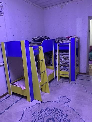 Двухъярусная детская кровать, ЛДСП, цвет - Синий