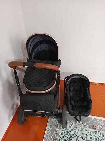 черные джинсы: Коляска, цвет - Черный, Б/у — 1