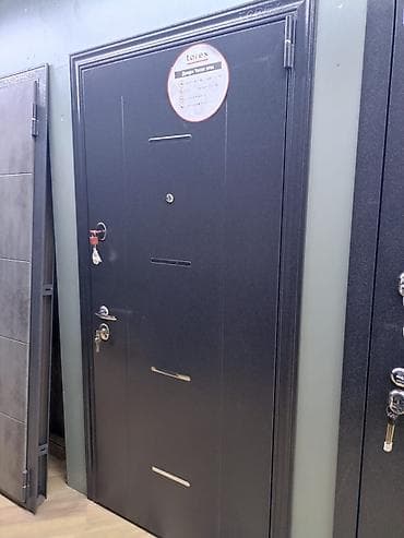 Ички жасалга: Үйлөр жана батирлер үчүн эшик, Металлдан, Бир эшиктуу, түсү - Боз — 1