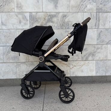 коляска прогулочная новая: Коляска, цвет - Черный, Новый — 2