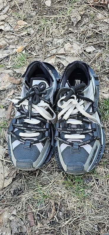 Мужские кроссовки, 43, Dolce & Gabbana, Б/у, цвет - Серебристый, Самовывоз