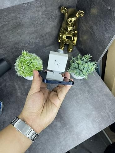 афон 12 мини: IPhone 12, Б/у, 64 ГБ, Синий, Наушники, В рассрочку, 81 % — 2