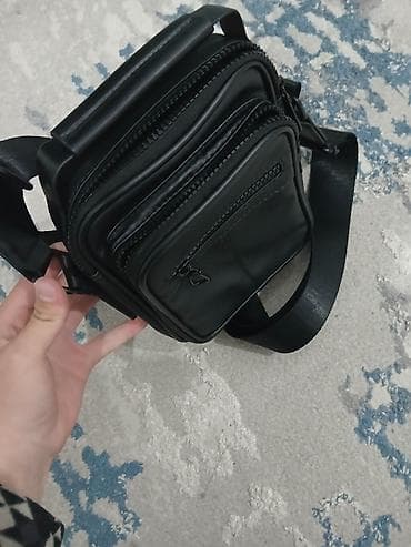 сумка рюкзак мужской: Барсетка, Материал: Экокожа, Застежка на молнии, Новый — 4