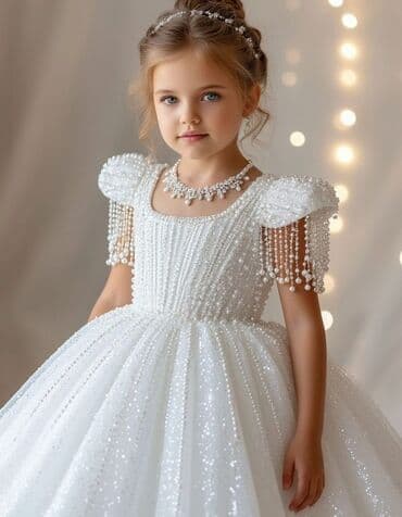 Детское платье, цвет - Белый