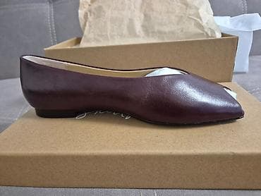 обувь drop: Продаю новые кожаные балетки (Италия), цвет Merlot Leather, размер EU — 2