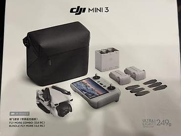 Фото жана видеокамералар: DJI Mini 3 Fly More Combo (с пультом DJI RC) Ультралёгкий дрон до 249 — 1