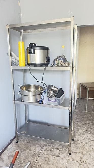 Металлический стеллаж из нержавеющей стали для кухни/производства. - — 1