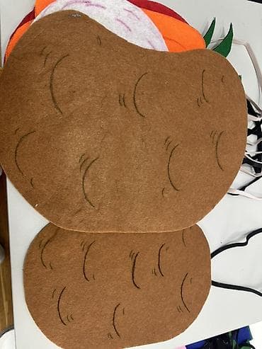 пошив детской одежды: Набор детских костюмов-накладок из фетра «Овощи» На резинке - Яркие — 4