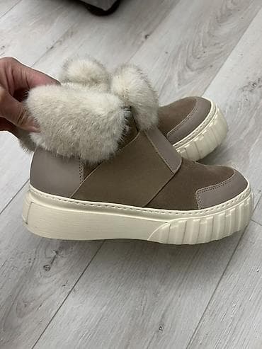сапоги женские: Натуралки! Новые! Мех норка Зимние женские полусапоги/сникерсы с — 2