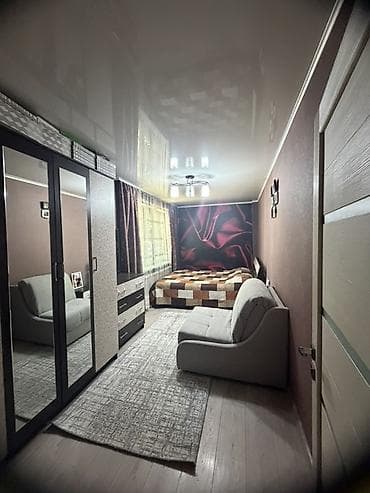 ремонт надо: 3 комнаты, 58 м², Кудайберген авторынок 1 этаж, Косметический ремонт — 3