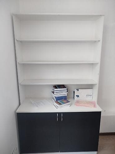 Офис столдору: Кеңсе эмереги комплекти, Колдонулган, Шкаф, ДСП, Өзү алып кетүү, Акылуу жеткирүү, түсү - Ак — 1