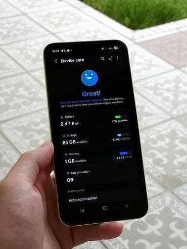 Samsung Galaxy A15, Б/у, 128 ГБ, цвет - Зеленый, 2 SIM