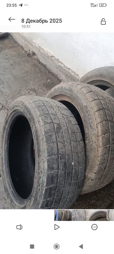 продам шины бу бишкек: Шины 215 / 55 / R 17, Зима, Б/у, Комплект, Легковые, Польша, Bridgestone — 2