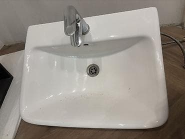 Стулья, табуретки: Тумба для ванны, С раковиной, ЛДСП, цвет - Черный — 1